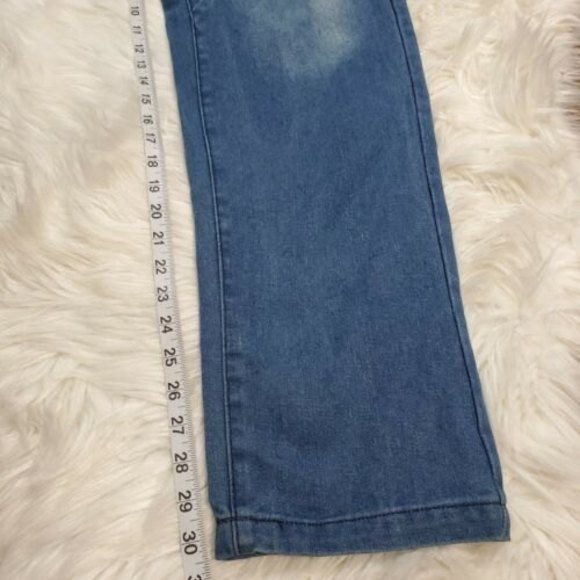 Misslook Drawstring Jeans Relax Fit Denim Pants Medium Wash Fading Size Small - Picture 4 of 8